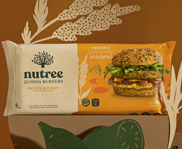 Hamburguesa de Quinoa batata y curry por 4 unidades Nutree